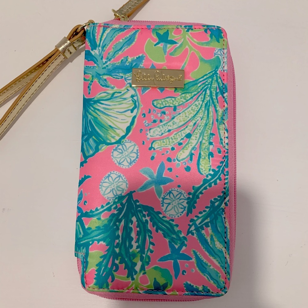 Lilly Pulitzer Tiki Palm Wristlet Wallet